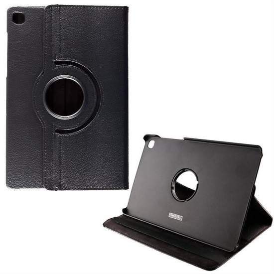 ΘΗΚΗ SAMSUNG P610/P615 TAB S6 LITE 10.4" LEATHER BOOK ROTATING STAND BLACK