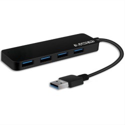 USB 3.0 Hub αλουμινίου 4 θυρών σε μαύρο χρώμα NOD METAL HUB 4.3