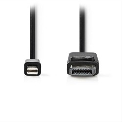 NEDIS Καλώδιο MiniDisplayPort αρσ. - DisplayPort αρσ., 2m. CCGT37400BK20