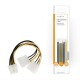 Καλώδιο-splitter τροφοδοσίας 2x Molex 4-pin σε EPS 8-pin, 0.15m.NEDIS CCGP74400VA015