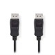 NEDIS Καλώδιο DisplayPort αρσ.- DisplayPort αρσ., 2.00m, μαύρο. CCGP37010BK20