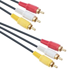 Καλώδιο DeTech 3xRCA Μ/Μ, High Quality, 1.5m 18042 Καλώδιο DeTech 3xRCA Μ/Μ, High Quality, 1.5m 18042