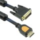 Καλώδιο DeTech HDMI σε DVI, 3m, Φερριτή, HQ, Μαύρο - 18190