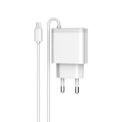 Φορτιστή LDNIO A321, 5V 3.1A, 2xUSB, με καλώδιο Micro USB, Λευκο - 14741
