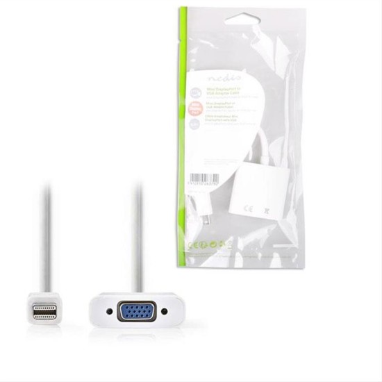 Καλώδιο - αντάπτορας mini DisplayPort αρσ.- VGA θηλ. NEDIS CCGP37850WT02
