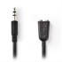 Καλώδιο 3,5mm Stereo αρσ. - 2 x 3,5mm Stereo θηλ., 0.2m NEDIS CAGP22100BK02