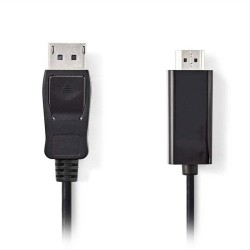 Καλώδιο εικόνας DisplayPort αρσ. σε HDMI αρσ., 2m. NEDIS CCGP37100BK20