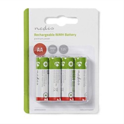 Επαναφορτιζόμενες μπαταρίες ΑΑ Νi-MH 2600 mAh 1.2V Ready to use, σε blister 4 μπαταριών.