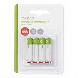 Επαναφορτιζόμενη μπαταρία ΑΑΑ Νi-MH 950 mAh 1.2V Ready to use, σε blister με 4 μπαταρίες.