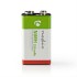 Επαναφορτιζόμενη μπαταρία 9V NiMH 250mAH, σε blister 1 μπαταρίας.