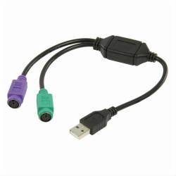 Καλώδιο αντάπτορας USB αρσ. σε 2x PS/2 θηλ., 0.3m.