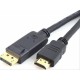 Καλώδιο DeTech DP 14+1 cooper σε HDMI, 1.8m, Μαύρο - 18273