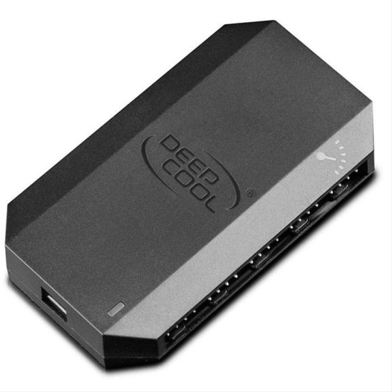 Hub σύνδεσης έως και 10 ανεμιστήρων 3-pin/4-pin, με λειτουργία PWM fan speed control, σε μαύρο χρώμα Hub σύνδεσης έως και 10 ανεμιστήρων 3-pin/4-pin, με λειτουργία PWM fan speed control, σε μαύρο χρώμα
