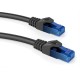 POWERTECH καλώδιο U/UTP Cat 6 CAB-N279, copper 24AWG 0.5mm, 0.25m, μαύρο
