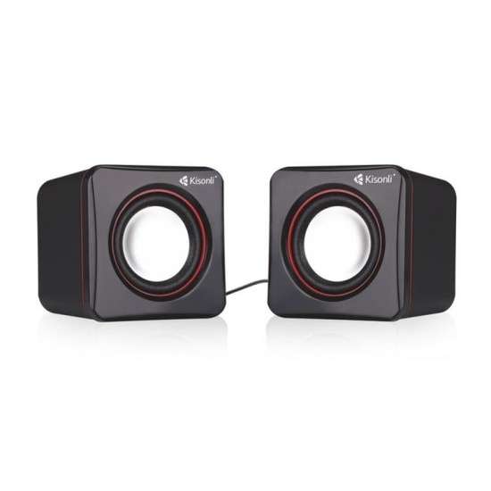 Ηχεία Kisonli V400 2x3W USB, Μαύρο - 22043