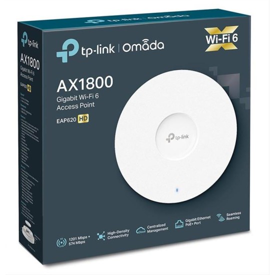 TP-LINK access point EAP620 HD, AX1800, WiFi 6, ceiling moint, Ver. 2.0 TP-LINK access point EAP620 HD, AX1800, WiFi 6, ceiling moint, Ver. 2.0