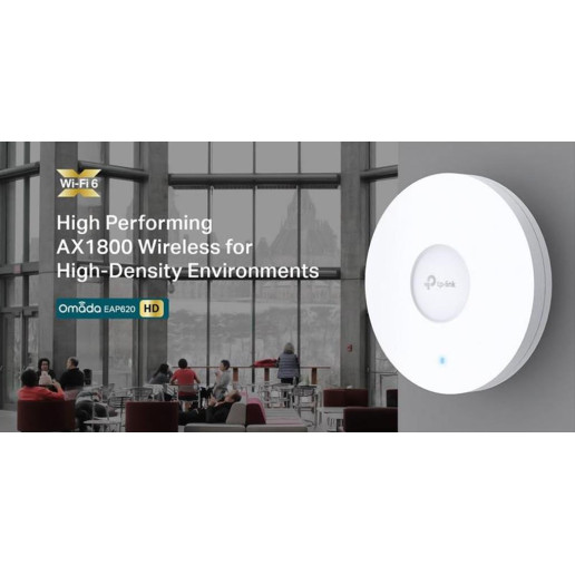 TP-LINK access point EAP620 HD, AX1800, WiFi 6, ceiling moint, Ver. 2.0 TP-LINK access point EAP620 HD, AX1800, WiFi 6, ceiling moint, Ver. 2.0