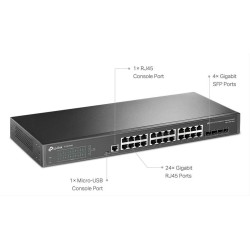 TP-LINK L2+ managed switch TL-SG3428, 24-Port Gigabit, 4x SFP, Ver.2.0 TP-LINK L2+ managed switch TL-SG3428, 24-Port Gigabit, 4x SFP, Ver.2.0