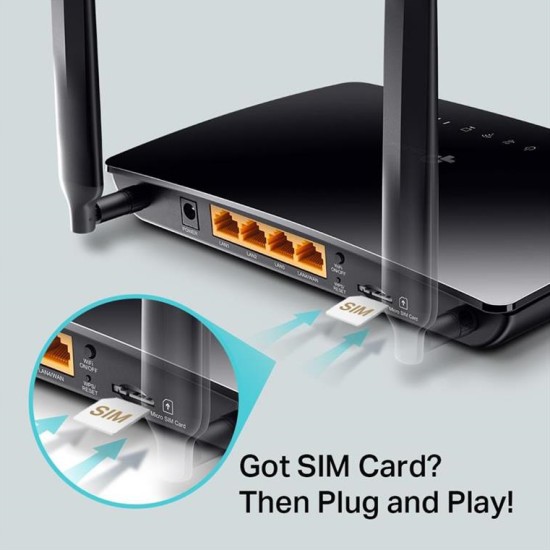 TP-LINK wireless router Archer MR400, 4G LTE, AC1200 Dual Band, Ver. 2.0 TP-LINK wireless router Archer MR400, 4G LTE, AC1200 Dual Band, Ver. 2.0