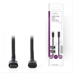 Καλώδιο-προέκταση USB 3.2 Gen 1 Type-C αρσ. - USB Type-C θηλ. 2,0m, NEDIS CCGP64010BK20
