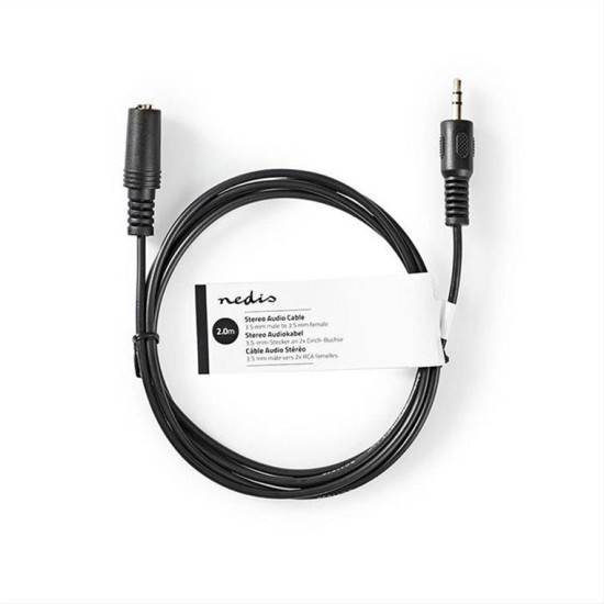 NEDIS Καλώδιο ήχου 3,5mm αρσ. Stereo - 3,5mm Stereo θηλ., 2m CAGT22050BK20