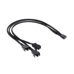 Καλώδιο Y-Splitter, For fan, 4PIN to 3x4PIN, 0.3m, Μαυρο - 18321