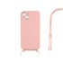 RIXUS FOR IPHONE 14 PLUS, 15 PLUS TPU NECKLACE CORD COVER PINK