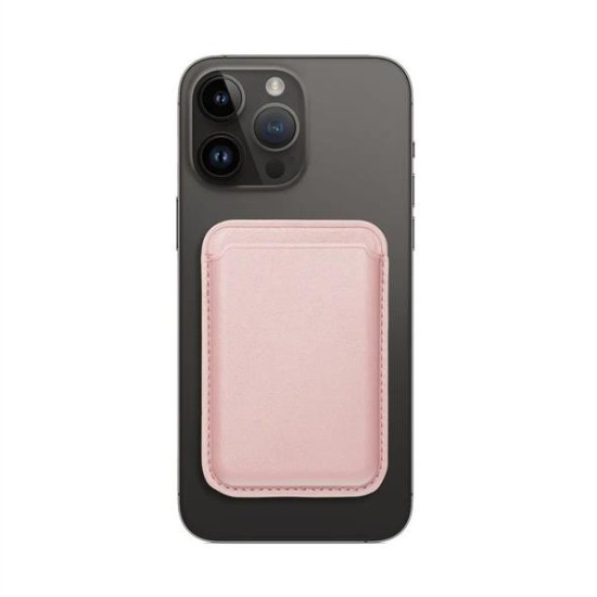 Leather Mag Wallet sand pink