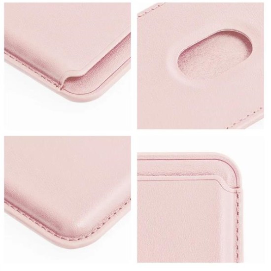 Leather Mag Wallet sand pink