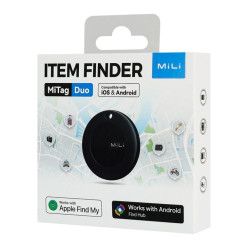 MILI smart tag MiTag Duo για iOS & Android Bluetooth tracker, μαύρο