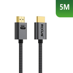 Rixus RXHU13 HDMI Cable Premium 8K 5m Space Gray