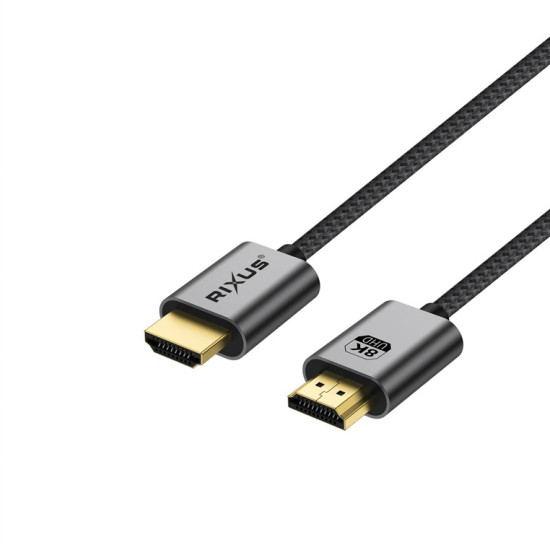 Rixus RXHU13 HDMI Cable Premium 8K 5m Space Gray Rixus RXHU13 HDMI Cable Premium 8K 5m Space Gray