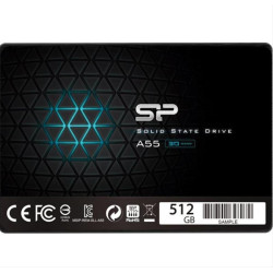 SILICON POWER SSD A55 512GB, 2.5", SATA III, 560-530MB/s 7mm, TLC