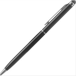 Ballpoint στυλό με επίστρωμα για οθόνη αφής και clip τσέπης, μαύρο