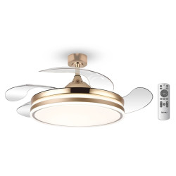 BRUNO ανεμιστήρας οροφής με LED φως BRN-0226, AC 82W, 42", Φ107x47εκ, χρυσός
