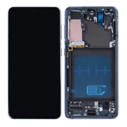 Samsung Galaxy S21 G991B Display And Digitizer With Frame Phantom Gray Soft-OLED