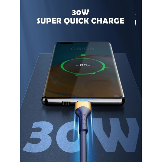 LDNIO καλώδιο Lightning σε USB LS801, 30W, 1m, μπλε
