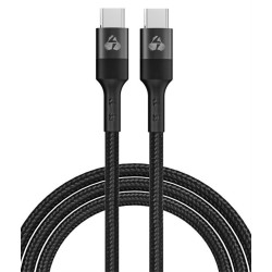 POWERTECH USB-C - C, PD 60W, 1M, BLACK POWERTECH USB-C - C, PD 60W, 1M, BLACK