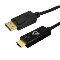POWERTECH καλώδιο DisplayPort σε HDMI CAB-H186, 4K/60Hz, 21.6 Gbps, 1m, μαύρο POWERTECH καλώδιο DisplayPort σε HDMI CAB-H186, 4K/60Hz, 21.6 Gbps, 1m, μαύρο