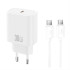 XO CE41 USB-C, PD30W USB type-C σε USB type-C σε λευκό χρώμα