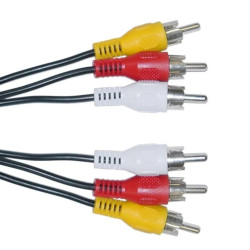 POWERTECH καλώδιο 3x RCA σε 3x RCA CAB-R005, 3m, μαύρο POWERTECH καλώδιο 3x RCA σε 3x RCA CAB-R005, 3m, μαύρο