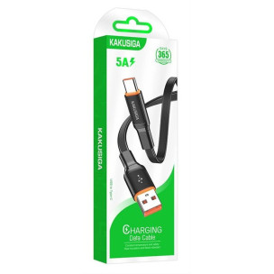 KAKUSIGA καλώδιο USB-C σε USB KSC-999, 5A, 480Mbps, flat, 1m, μαύρο