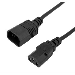 POWERTECH καλώδιο προέκτασης τροφοδοσίας CAB-P053, 3x 0.75mm², copper, 1.5m, μαύρο POWERTECH καλώδιο προέκτασης τροφοδοσίας CAB-P053, 3x 0.75mm², copper, 1.5m, μαύρο
