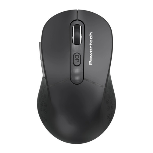 POWERTECH ασύρματο ποντίκι PT-1466, USB δέκτης, έως 1600DPI, μαύρο