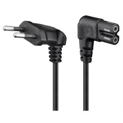 GOOBAY καλώδιο τροφοδοσίας Euro 97346,γωνιακό 2x0.75 mm,1m GOOBAY καλώδιο τροφοδοσίας Euro 97346,γωνιακό 2x0.75 mm,1m