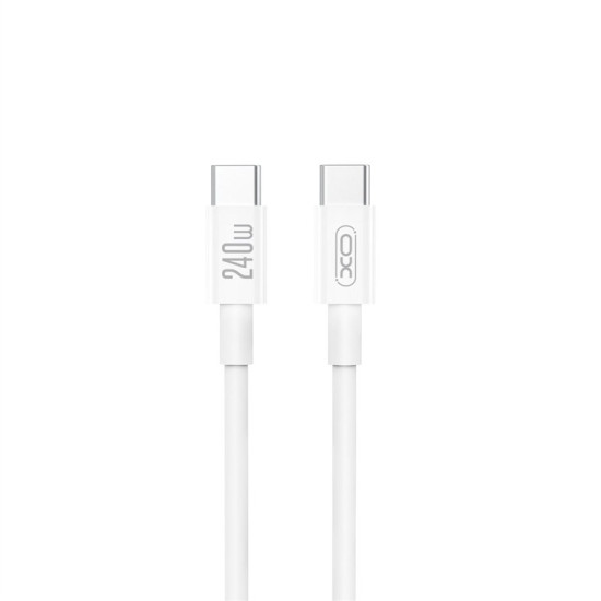 XO NB-Q298 Καλώδιο Type-C σε Type-C 240W Λευκό 1m