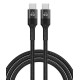 POWERTECH καλώδιο USB-C PTR-0132,PD 100W,copper,1m,μαύρο