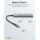 GOOBAY USB hub 76563,4x θυρών,USB 3.2,5Gbps,USB-C,γκρι