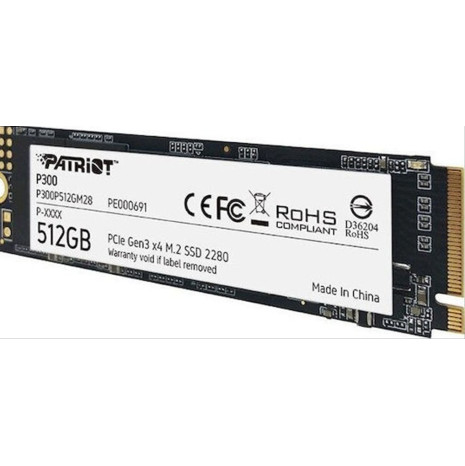 PATRIOT P300 SSD 512GB M.2 NVME PCI EXPRESS 3.0 P300P512GM28