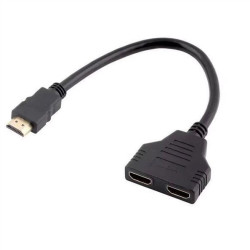 Splitter DeTech, HDMI (M) - 2*HDMI(F), Black - 17861 Splitter DeTech, HDMI (M) - 2*HDMI(F), Black - 17861